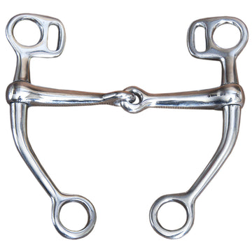 5" Hilason Horse Mouth Steel Tom Thumb Bit W/ Jointed Mouth